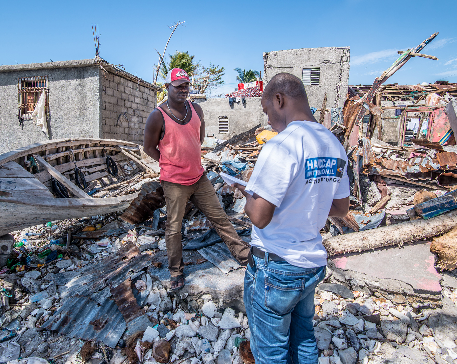 Emergency response intervention in Haiti , hurricane Matthew.