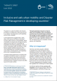 Mobilité urbaine inclusive et gestion des risques de catastrophes dans les pays en développement Mobilité urbaine inclusive et gestion des risques de catastrophes dans les pays en développement