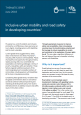 Inclusive urban mobility and road safety in developing countries Inclusive urban mobility and road safety in developing countries