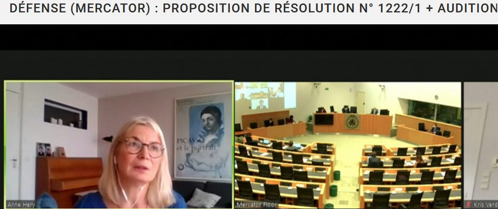 Audition publique sur l'utilisation d’armes explosives en zones peuplées au Parlement fédéral belge
